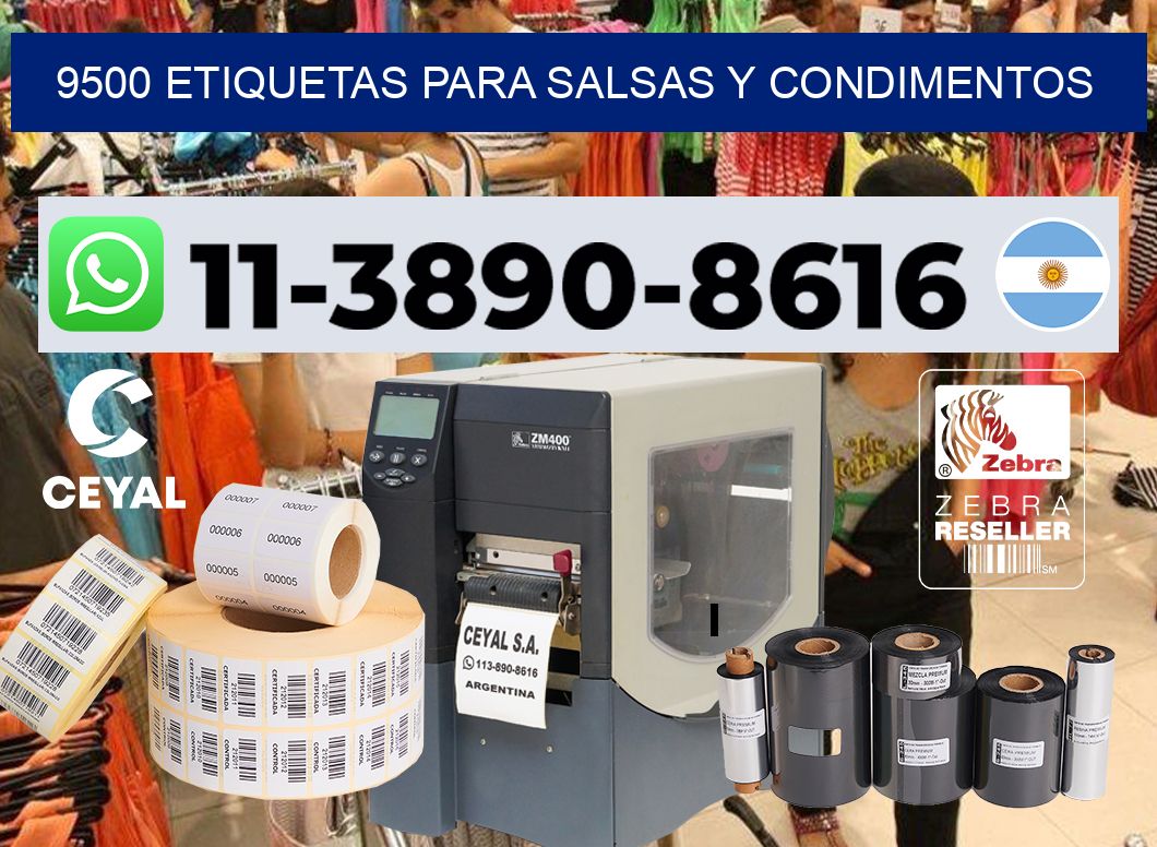 9500 Etiquetas para salsas y condimentos