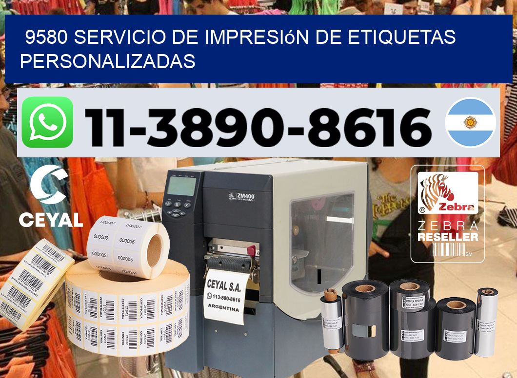 9580 Servicio de impresión de etiquetas personalizadas
