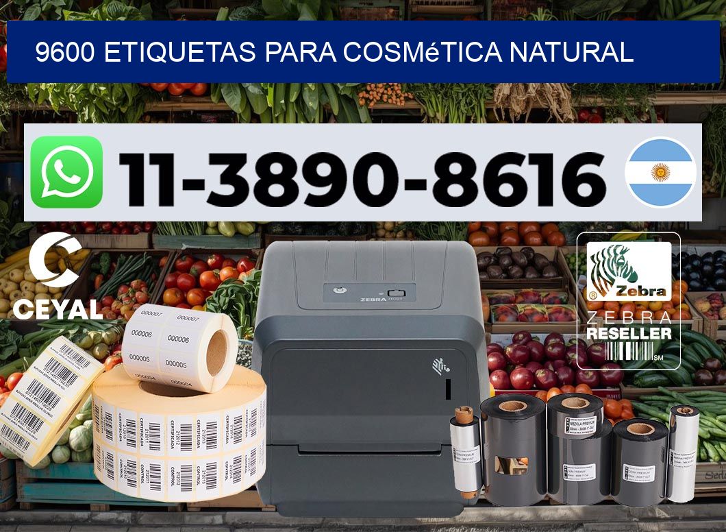 9600 Etiquetas para cosmética natural
