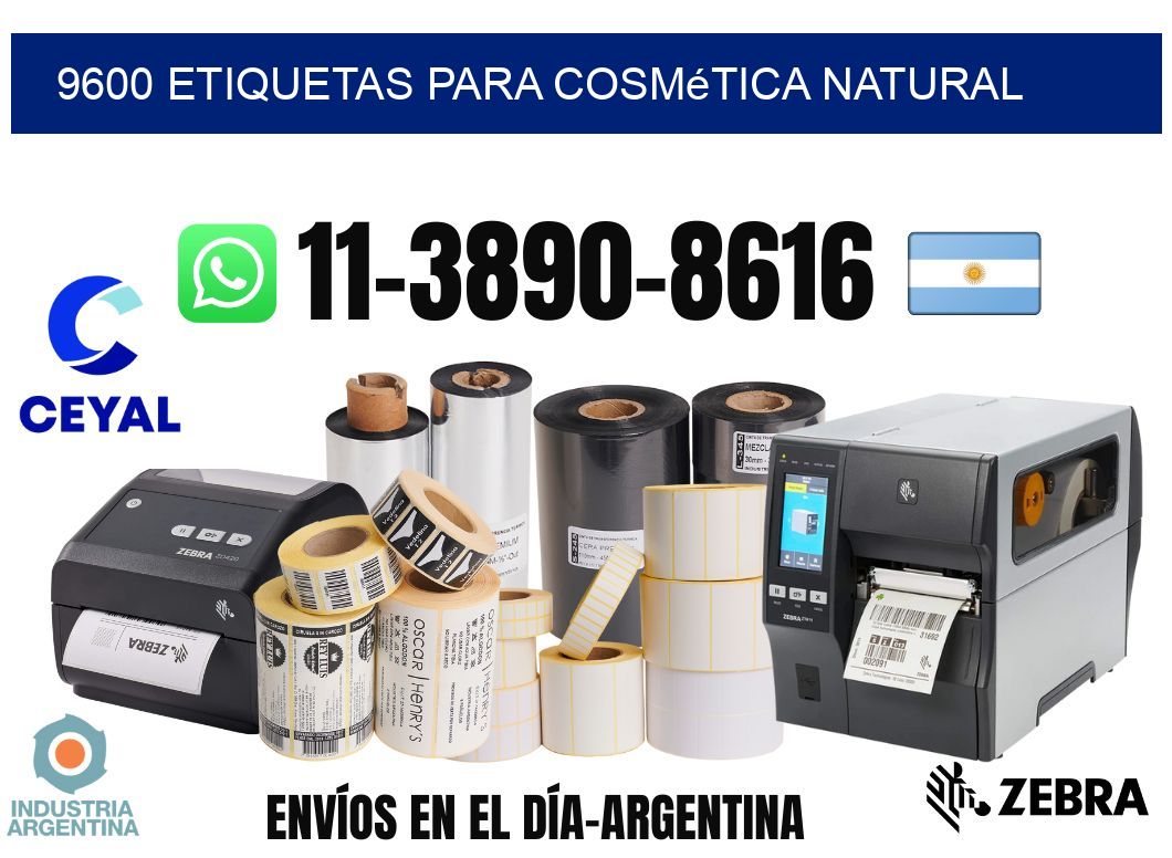 9600 Etiquetas para cosmética natural