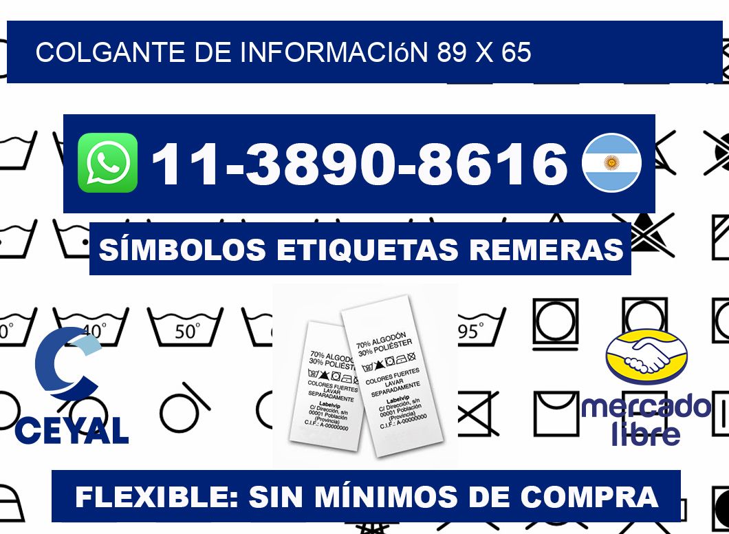 Colgante de información 89 x 65