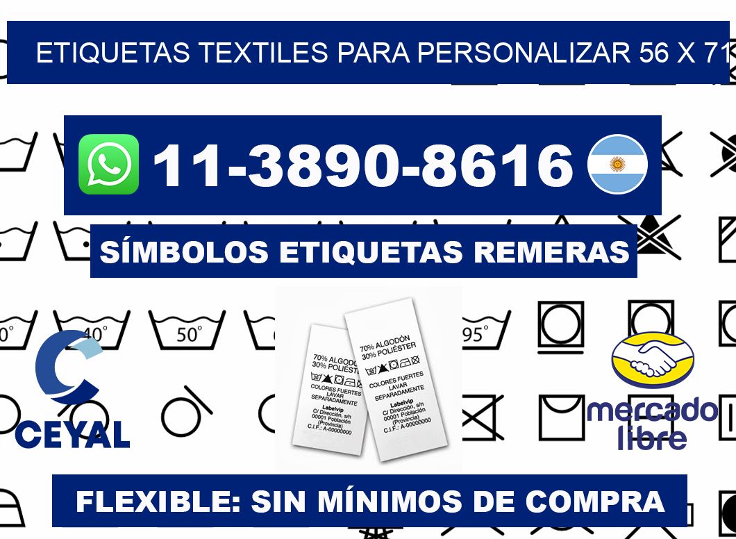 ETIQUETAS TEXTILES PARA PERSONALIZAR 56 x 71