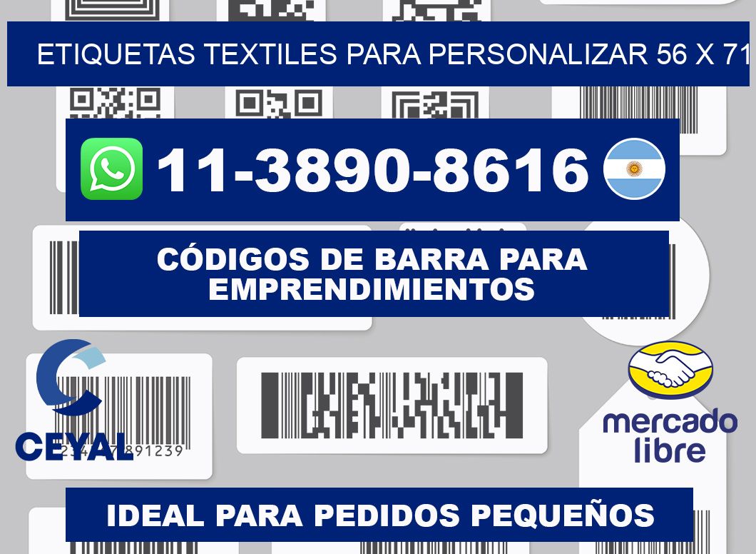 ETIQUETAS TEXTILES PARA PERSONALIZAR 56 x 71