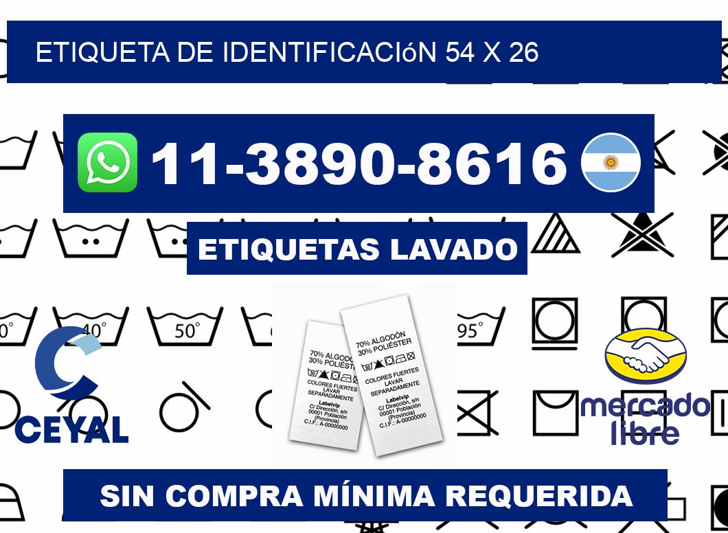 Etiqueta de identificación 54 x 26