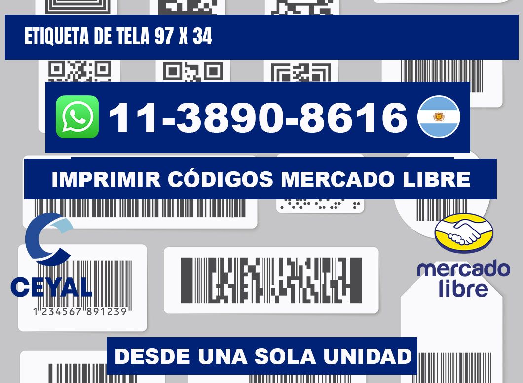 Etiqueta de tela 97 x 34