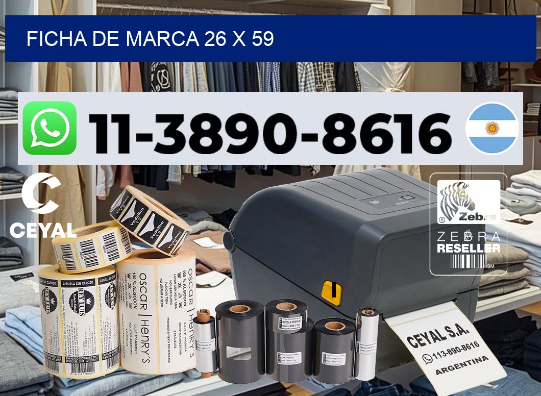 Ficha de marca 26 x 59