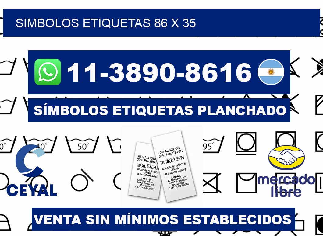 SIMBOLOS ETIQUETAS 86 x 35