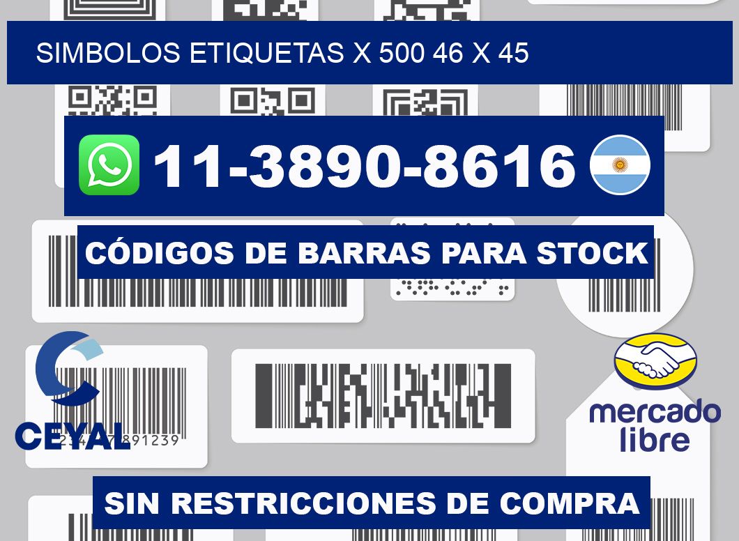 SIMBOLOS ETIQUETAS X 500 46 x 45