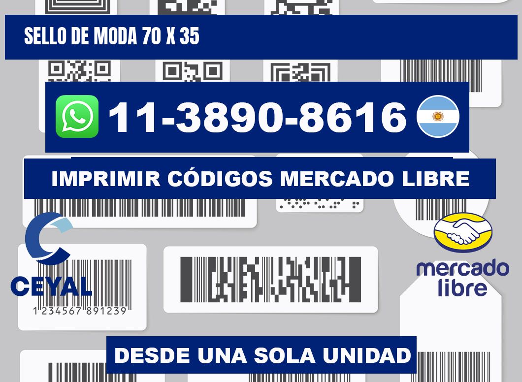 Sello de moda 70 x 35