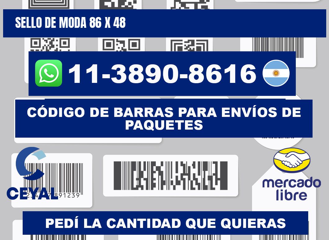 Sello de moda 86 x 48