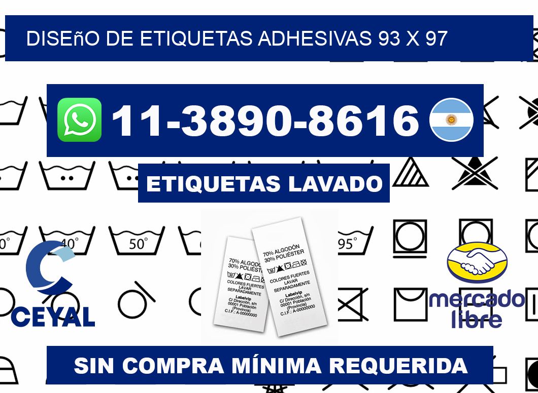 diseño de etiquetas adhesivas 93 x 97