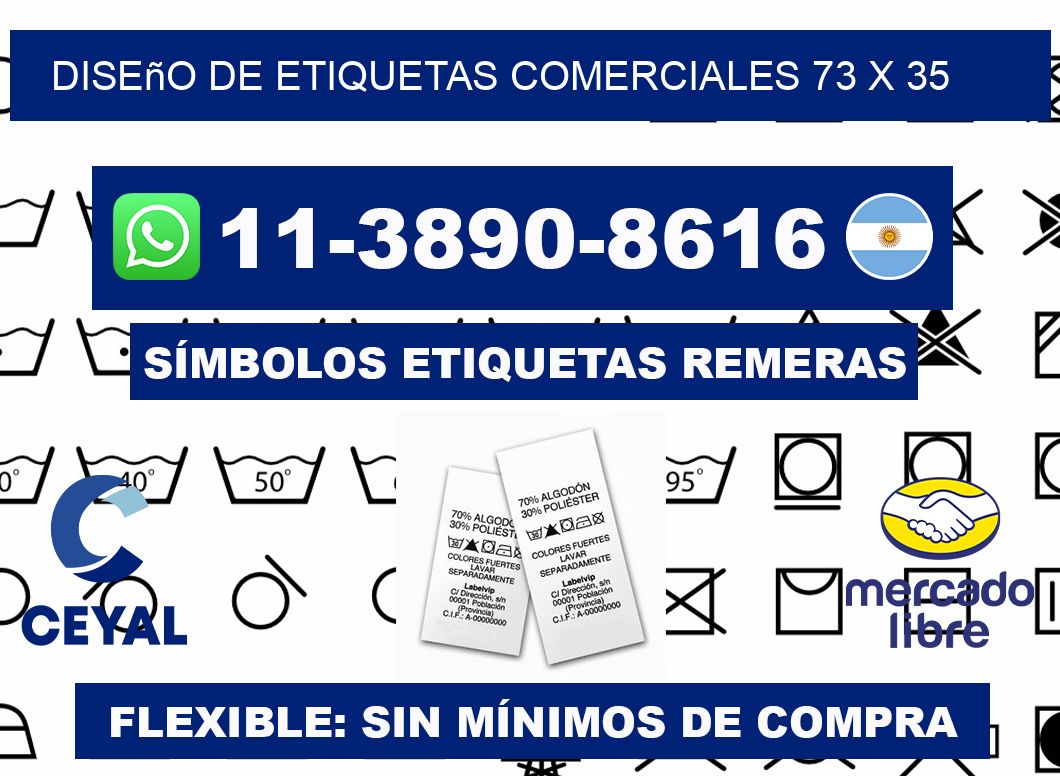 diseño de etiquetas comerciales 73 x 35