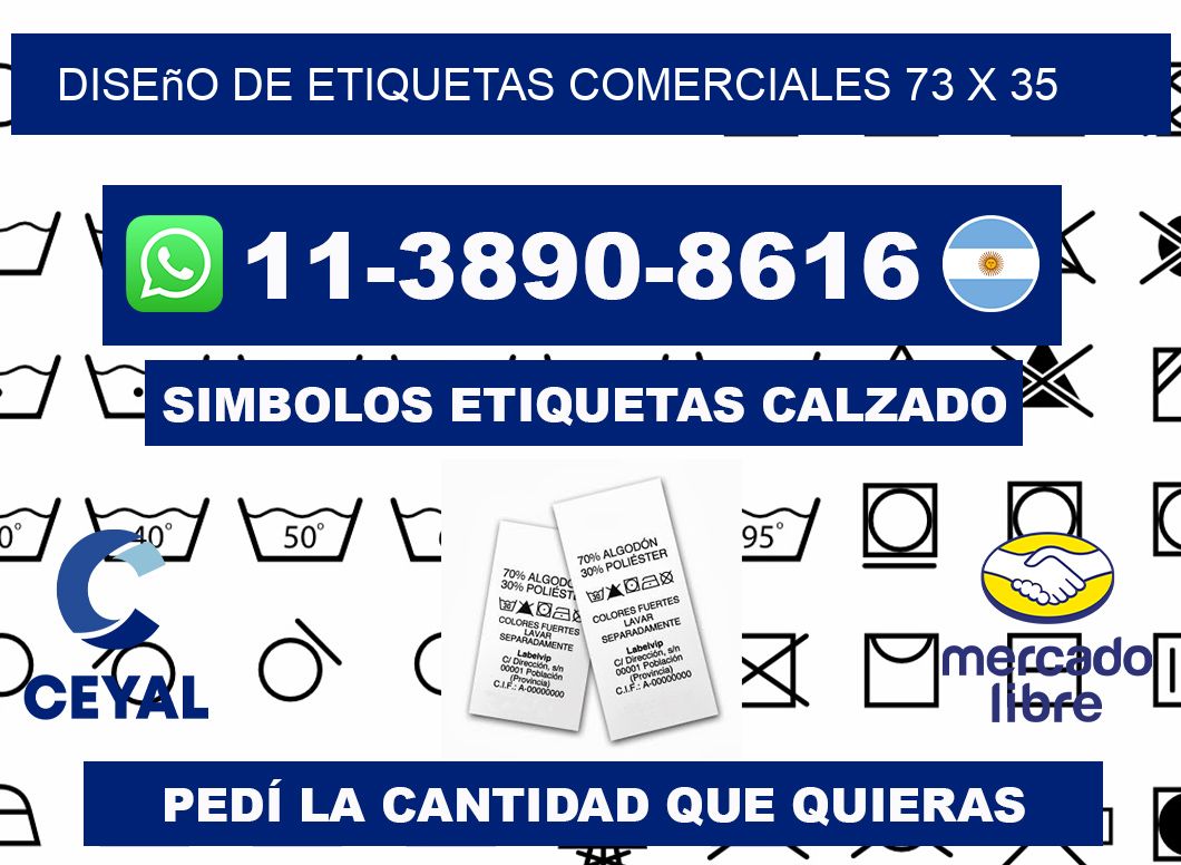 diseño de etiquetas comerciales 73 x 35