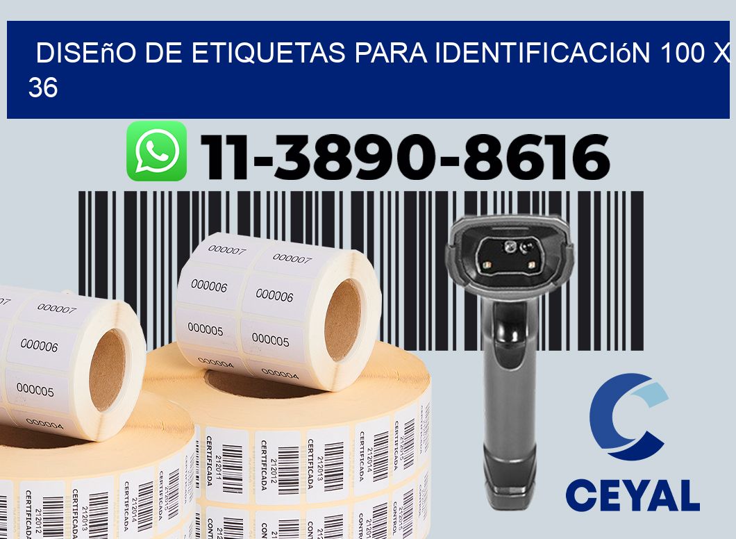 diseño de etiquetas para identificación 100 x 36