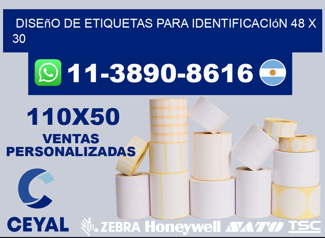 diseño de etiquetas para identificación 48 x 30