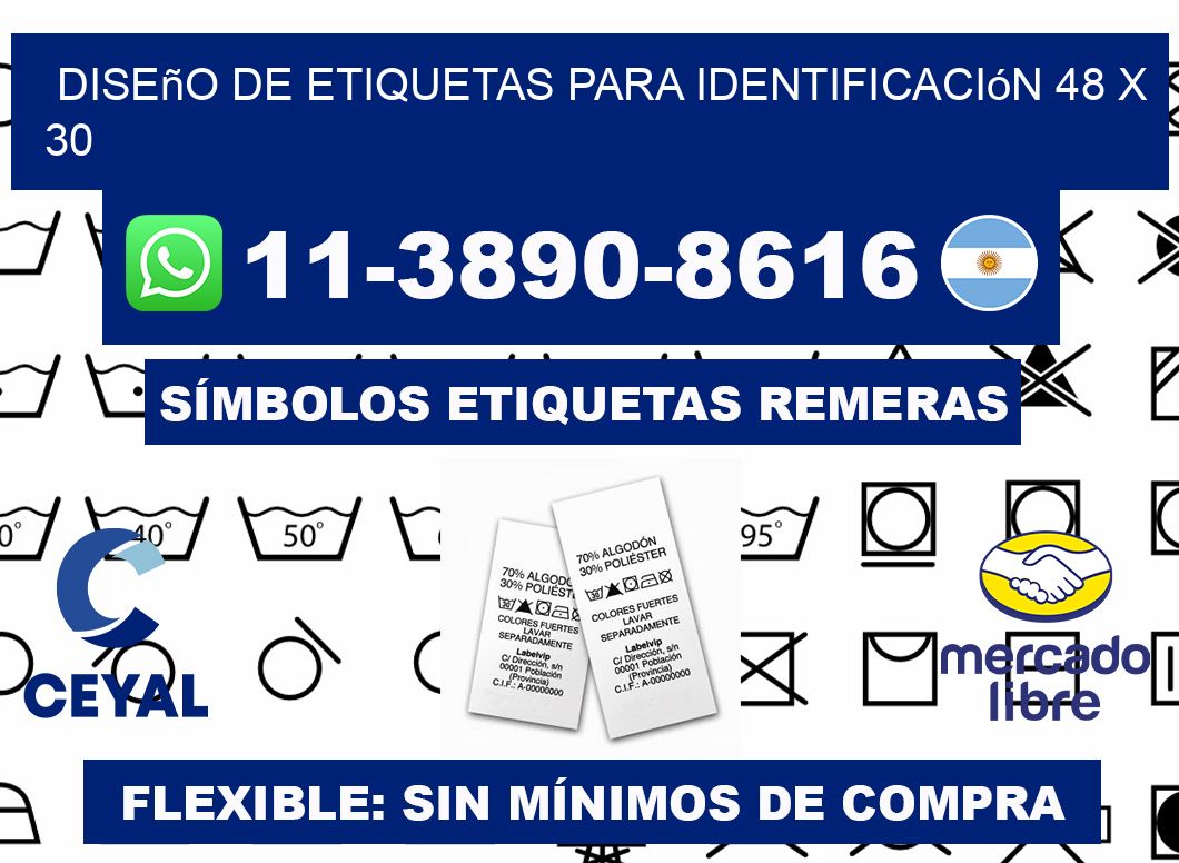 diseño de etiquetas para identificación 48 x 30