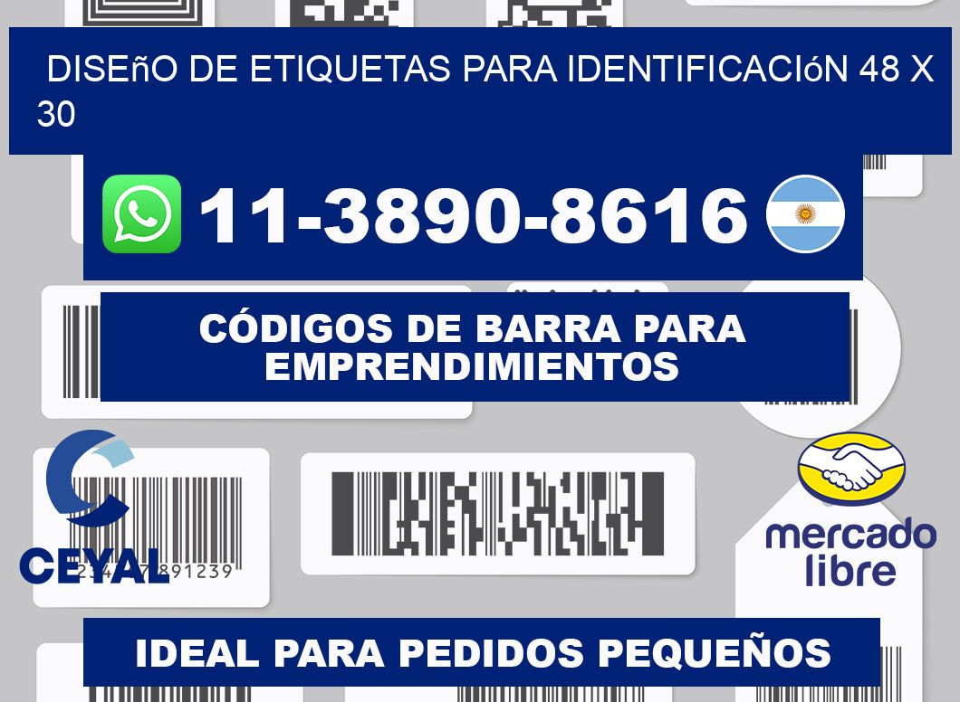 diseño de etiquetas para identificación 48 x 30