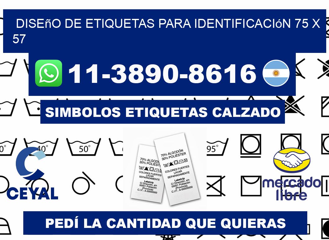 diseño de etiquetas para identificación 75 x 57