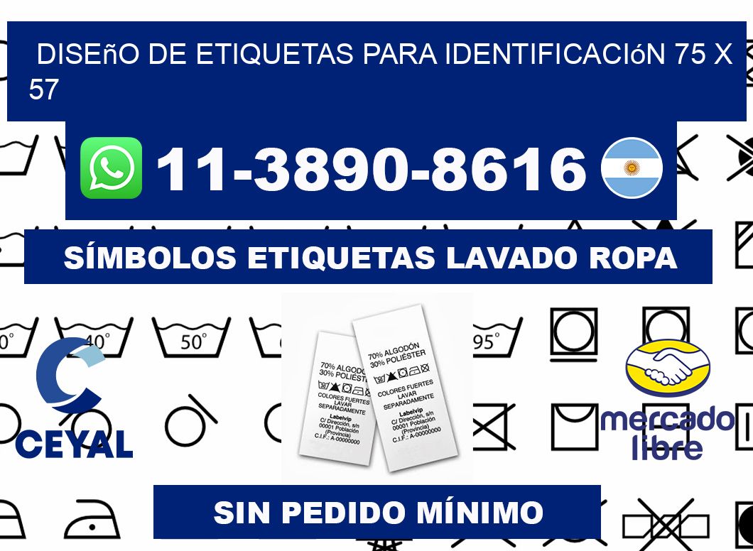 diseño de etiquetas para identificación 75 x 57