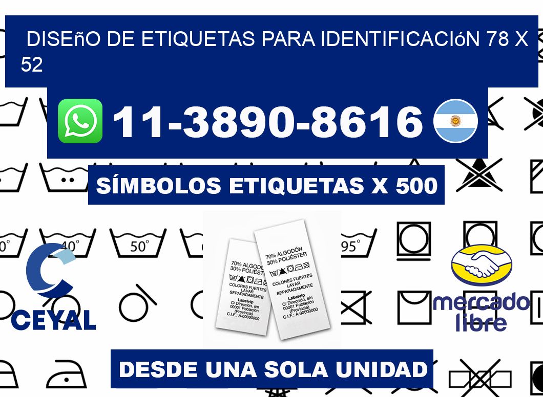 diseño de etiquetas para identificación 78 x 52