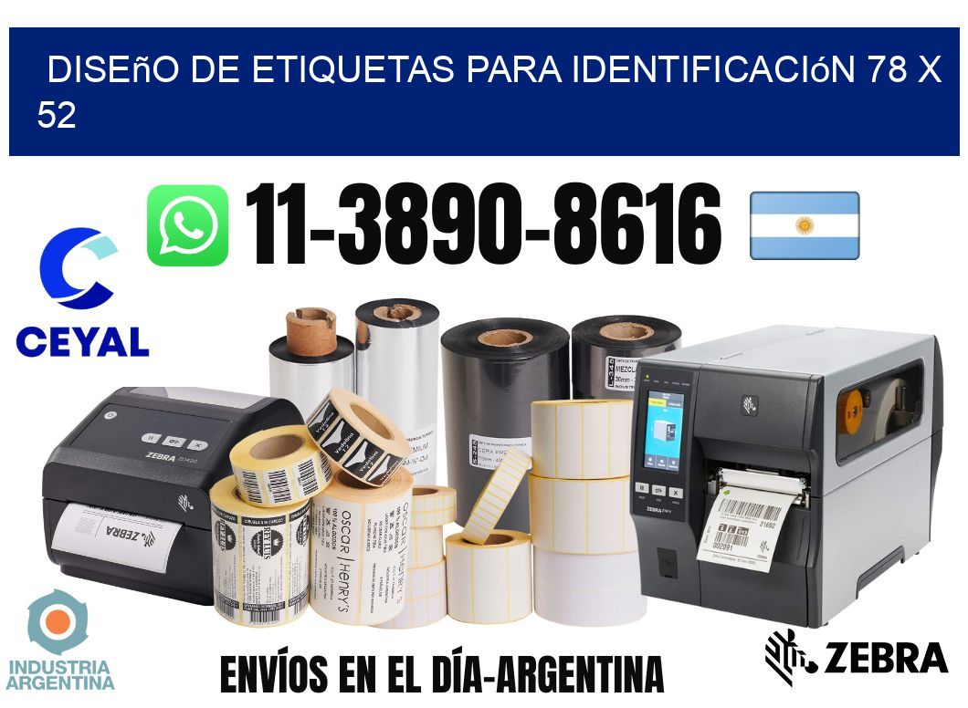 diseño de etiquetas para identificación 78 x 52