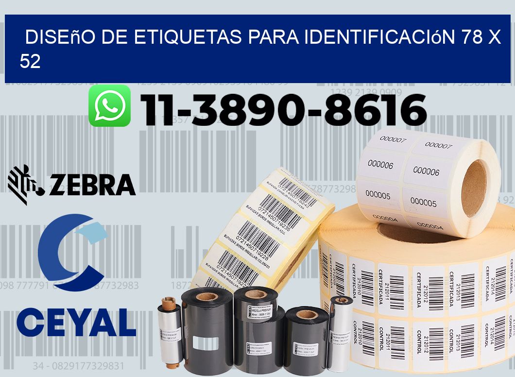 diseño de etiquetas para identificación 78 x 52