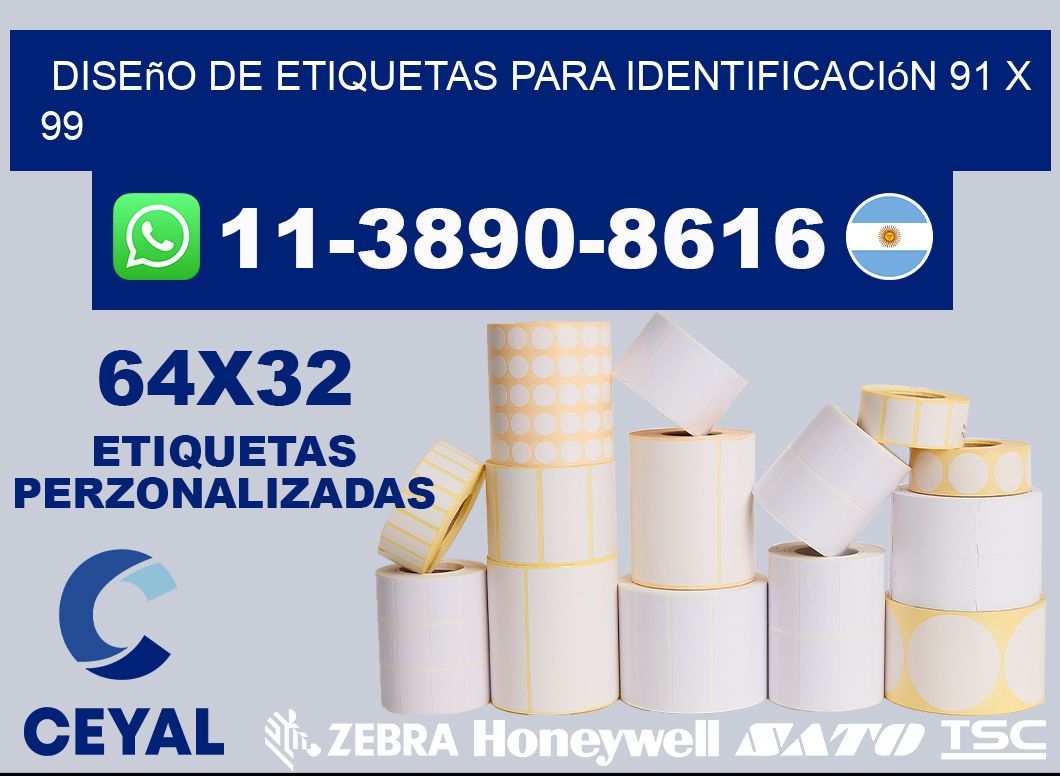 diseño de etiquetas para identificación 91 x 99