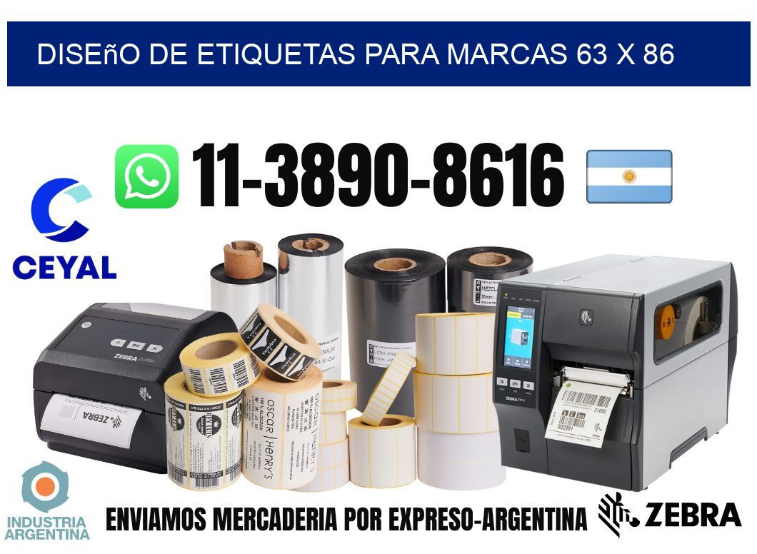 diseño de etiquetas para marcas 63 x 86