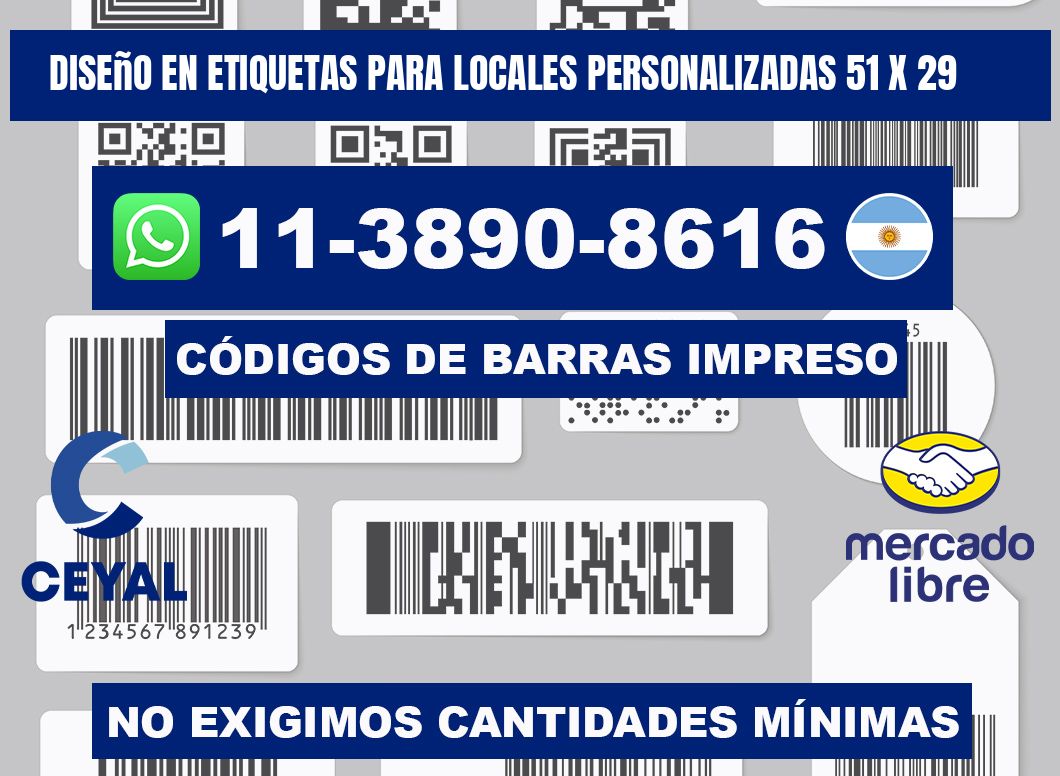 diseño en etiquetas para locales personalizadas 51 x 29