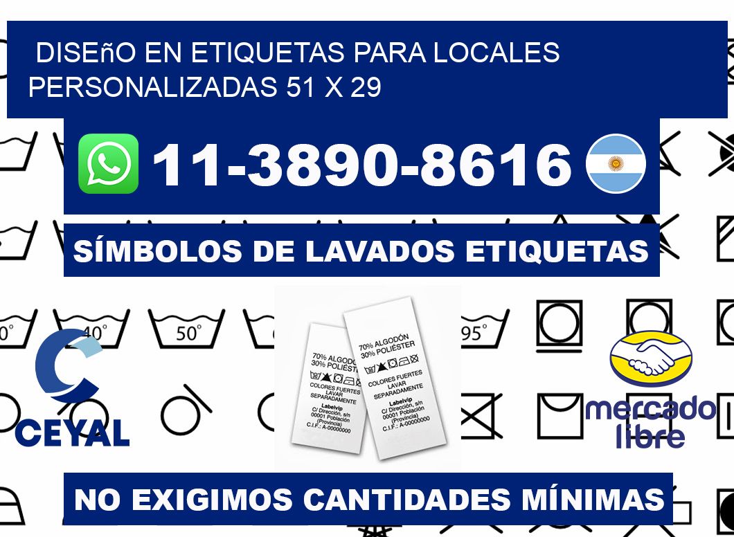 diseño en etiquetas para locales personalizadas 51 x 29