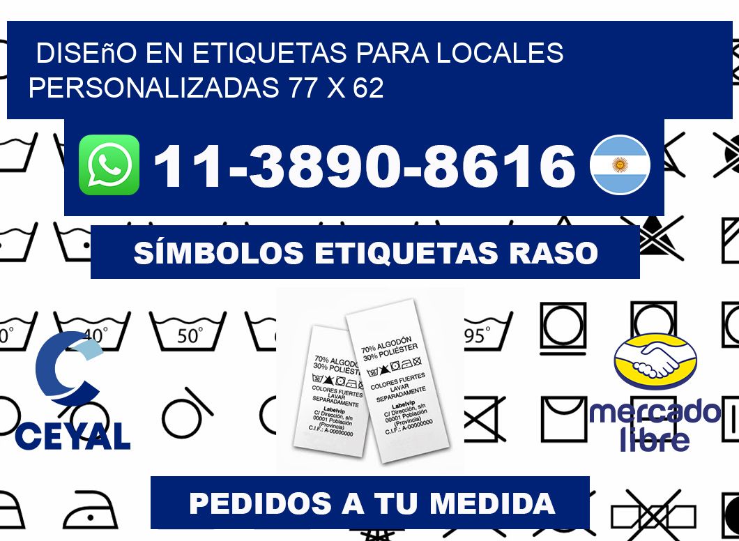 diseño en etiquetas para locales personalizadas 77 x 62