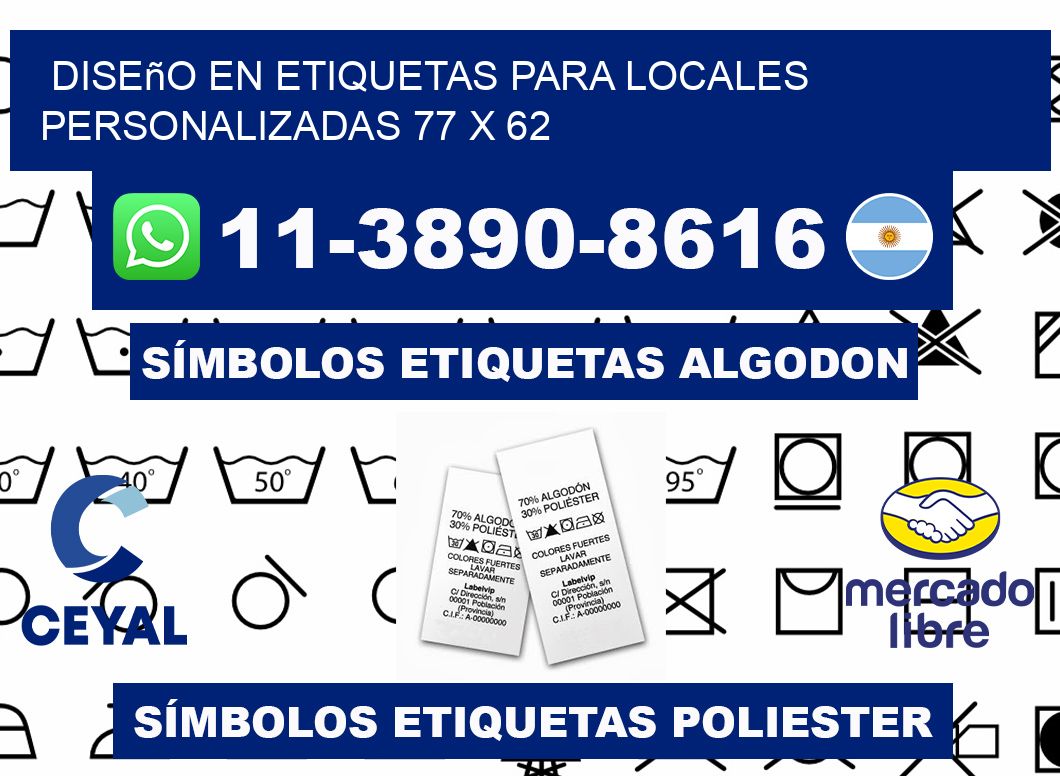 diseño en etiquetas para locales personalizadas 77 x 62