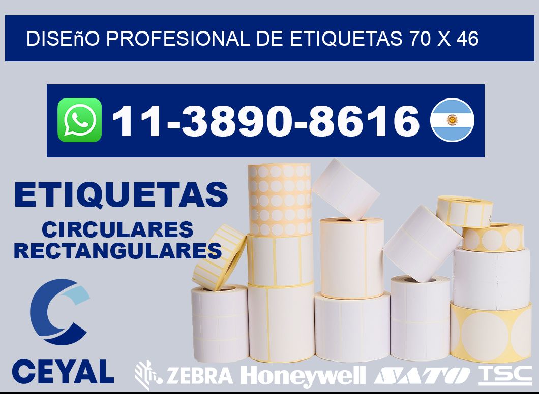 diseño profesional de etiquetas 70 x 46