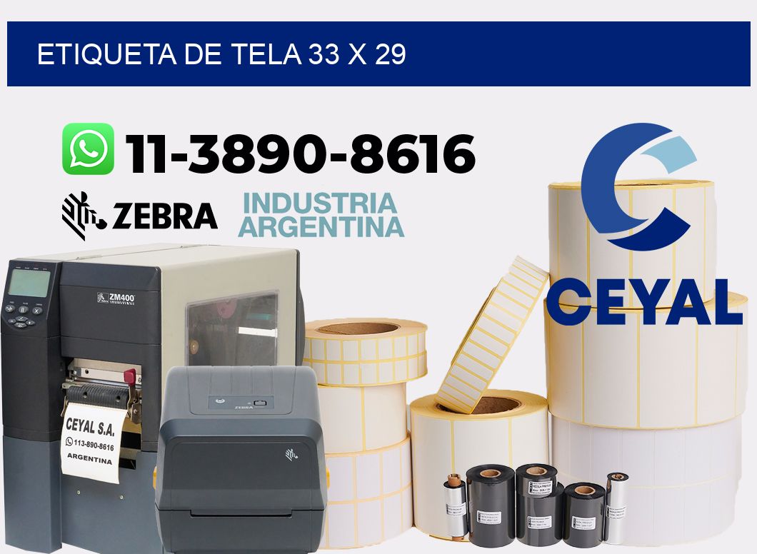 etiqueta de tela 33 x 29