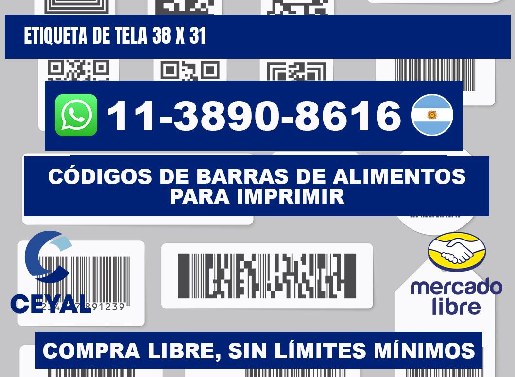 etiqueta de tela 38 x 31