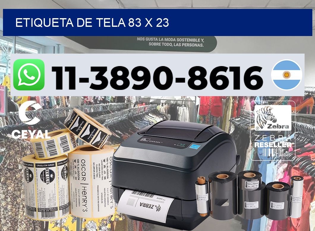 etiqueta de tela 83 x 23
