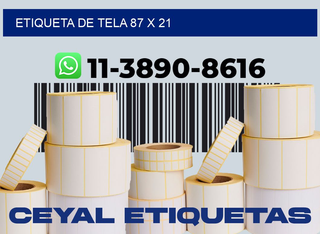 etiqueta de tela 87 x 21