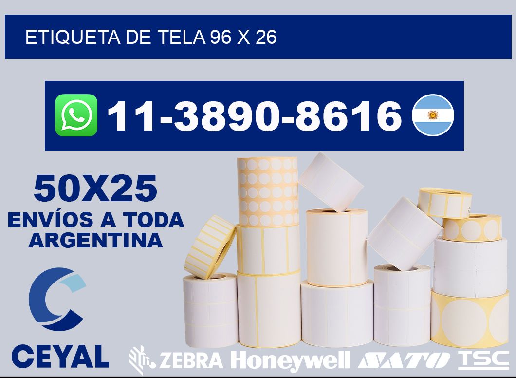 etiqueta de tela 96 x 26