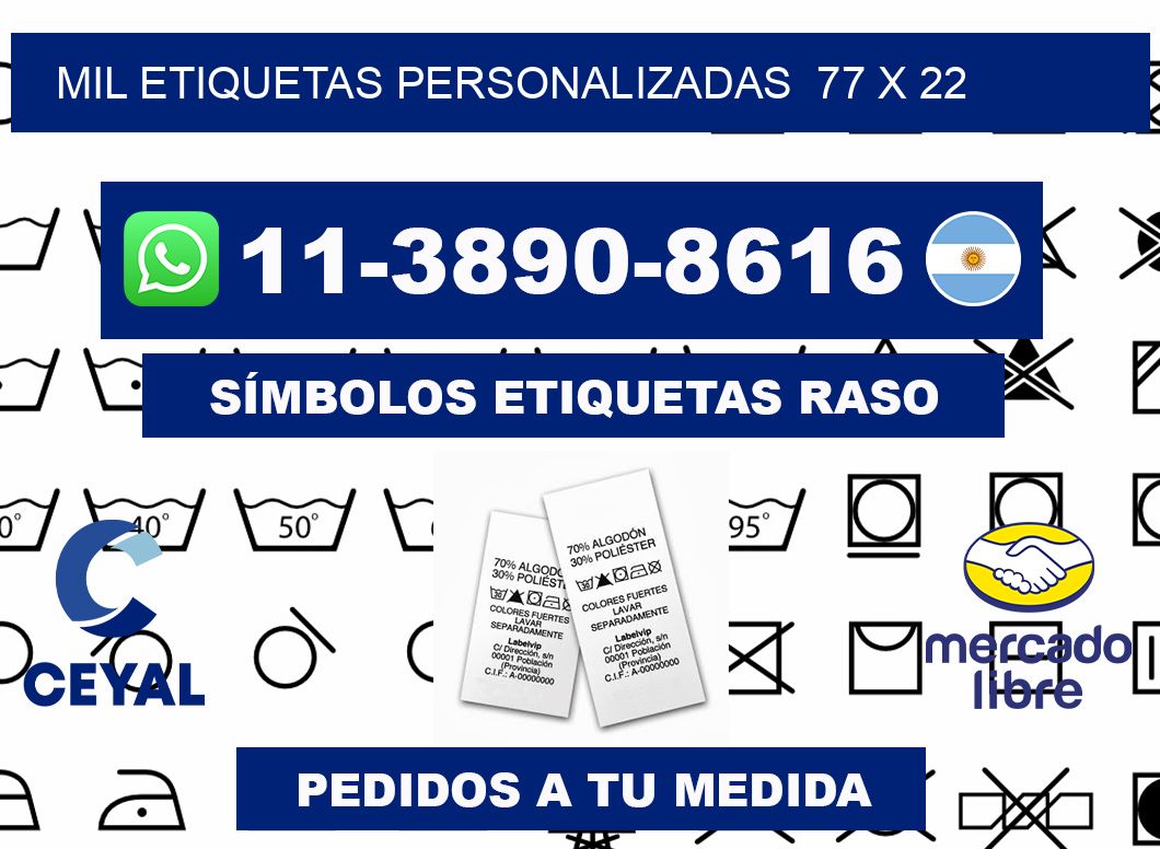 mil etiquetas personalizadas  77 x 22