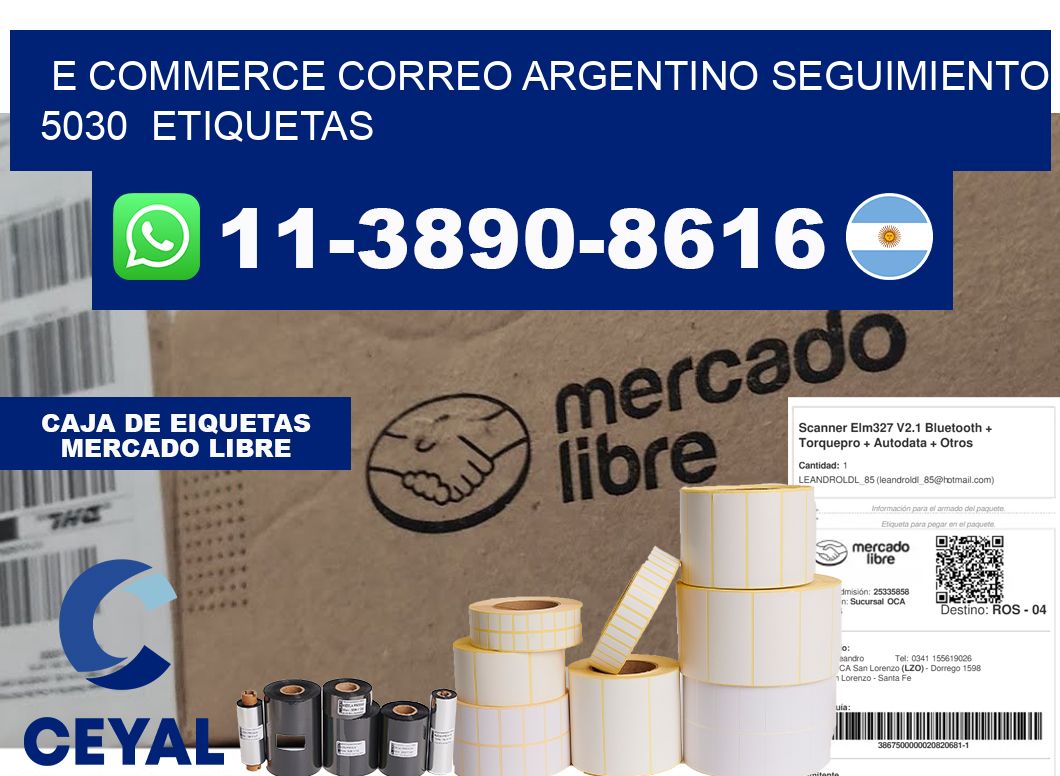 E commerce correo argentino Seguimiento 5030 etiquetas