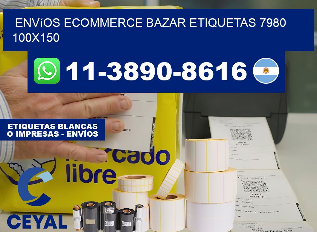Envíos Ecommerce bazar etiquetas 7980 100×150