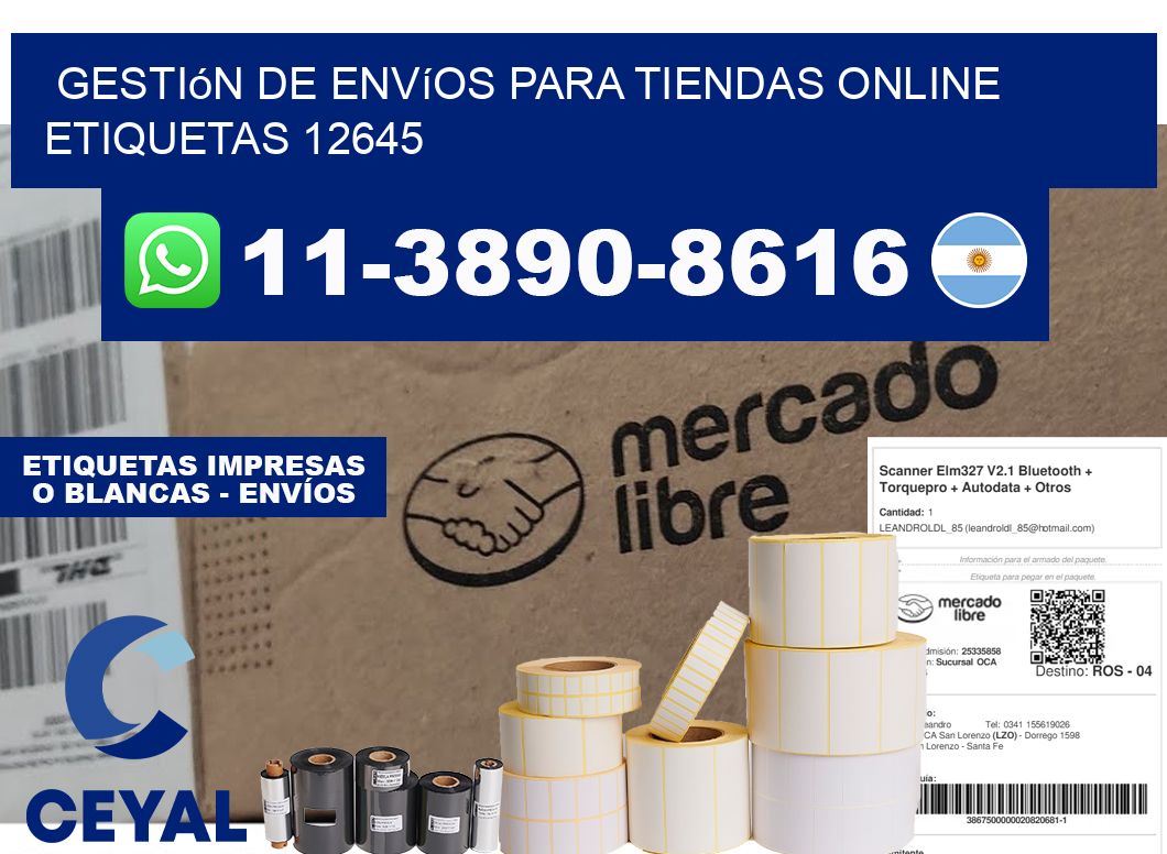 Gestión de envíos para tiendas online  etiquetas 12645