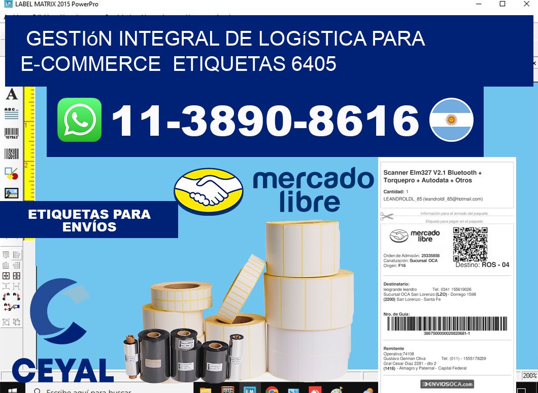 Gestión integral de logística para e-commerce  etiquetas 6405