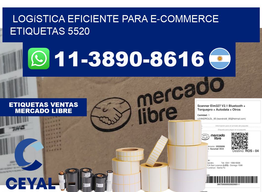 Logística eficiente para e-commerce  etiquetas 5520