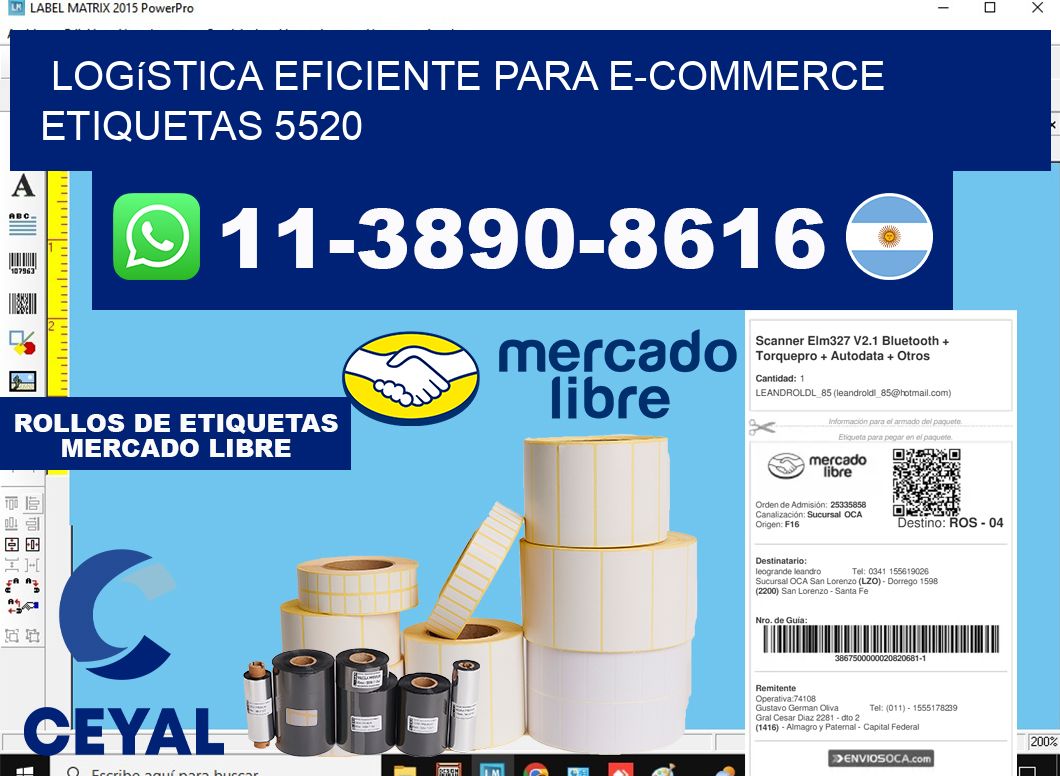 Logística eficiente para e-commerce  etiquetas 5520