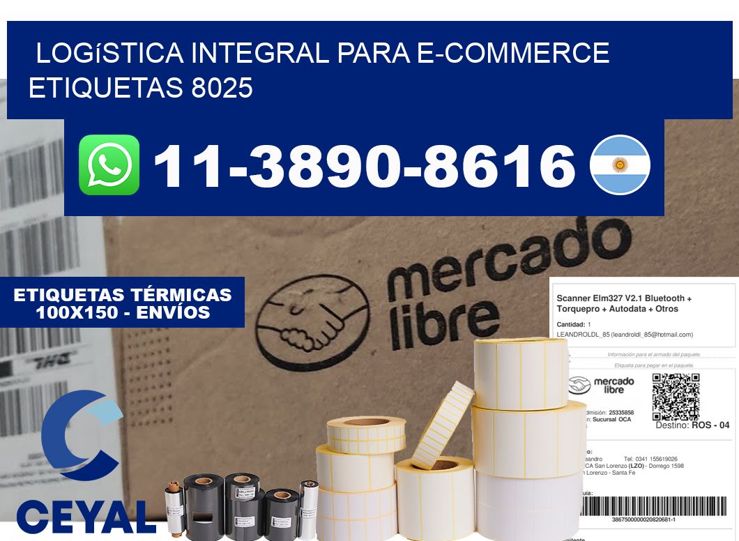 Logística integral para e-commerce  etiquetas 8025