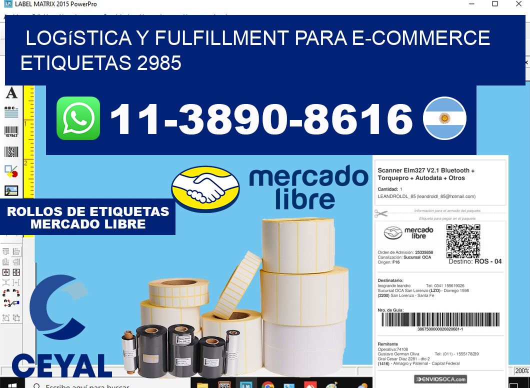 Logística y fulfillment para e-commerce  etiquetas 2985