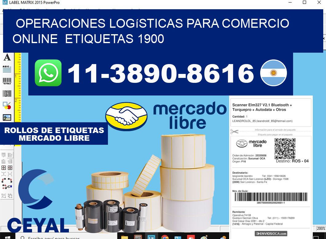 Operaciones logísticas para comercio online  etiquetas 1900