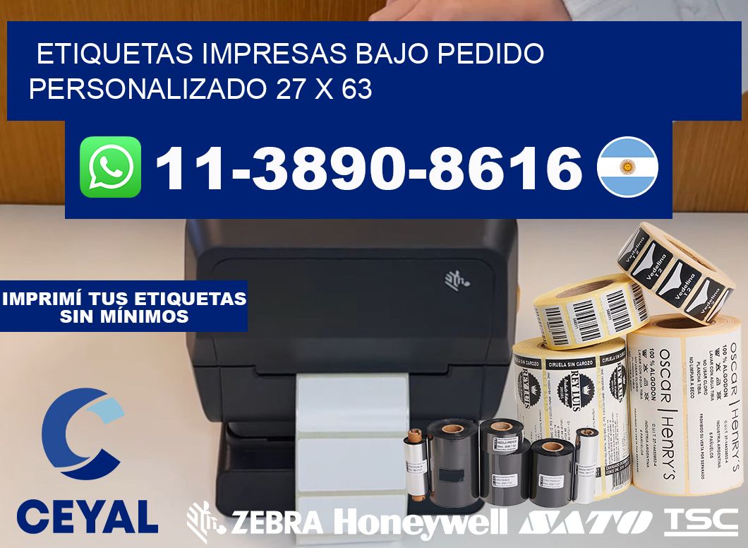 etiquetas impresas bajo pedido personalizado 27 x 63