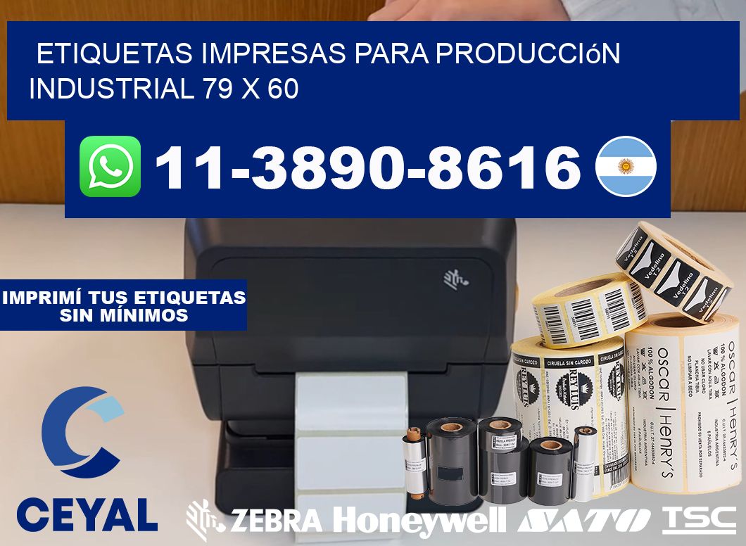 etiquetas impresas para producción industrial 79 x 60